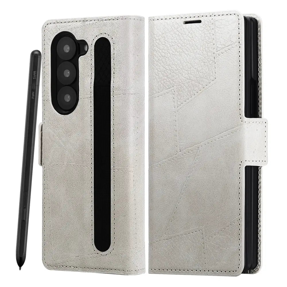 Flip Leather Phone Case for the Samsung Galaxy Z Fold7 (2 colours available) - 9eight5