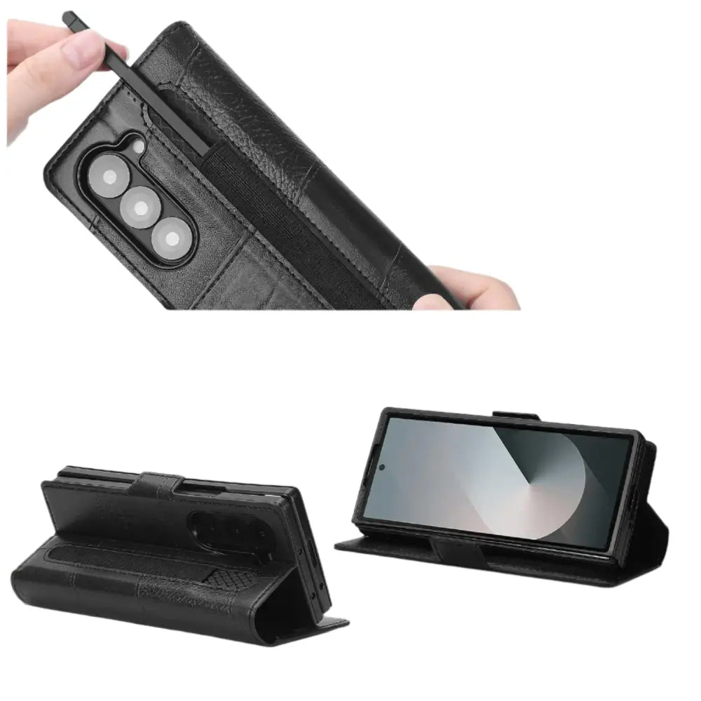 Flip Leather Phone Case for the Samsung Galaxy Z Fold7 (2 colours available) - 9eight5
