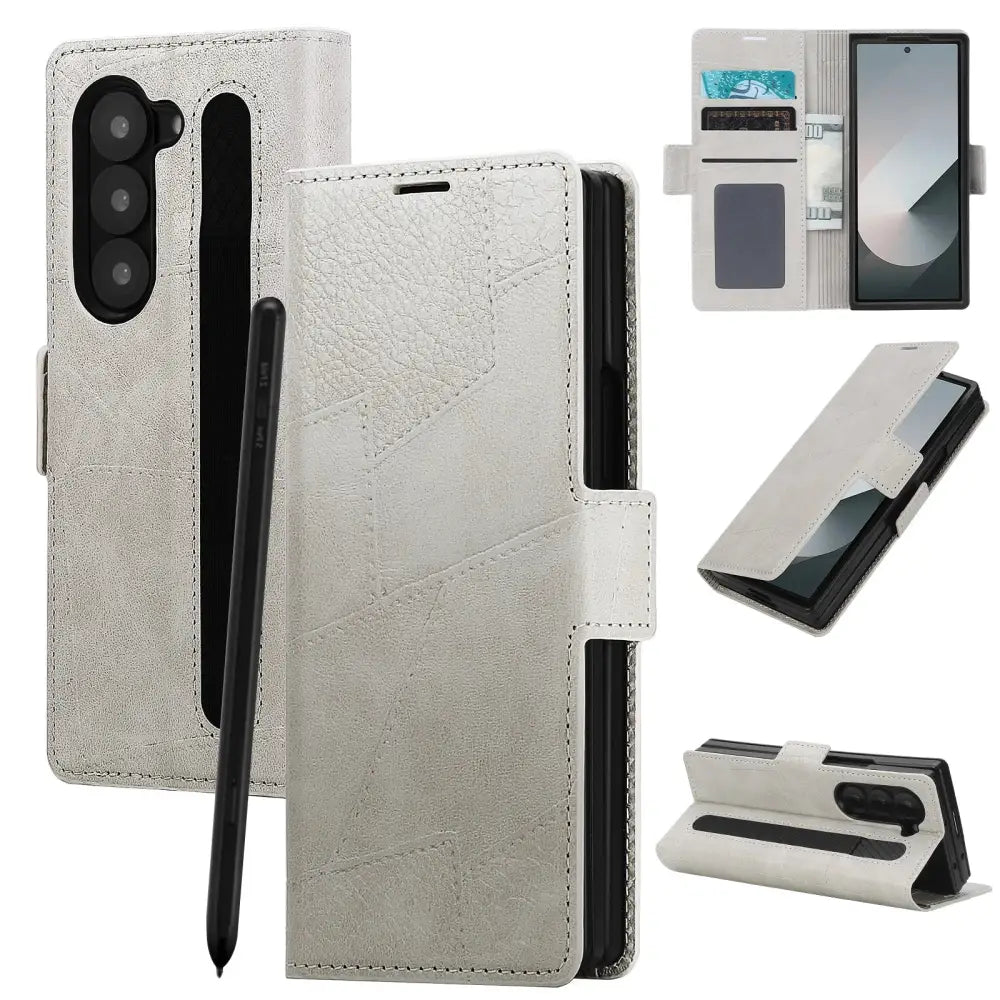Flip Leather Phone Case for the Samsung Galaxy Z Fold7 (2 colours available) - 9eight5