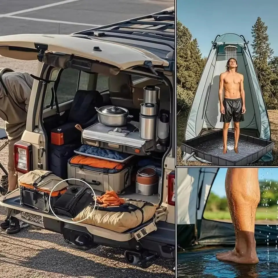 Foldable Camping Shower Pan - SS