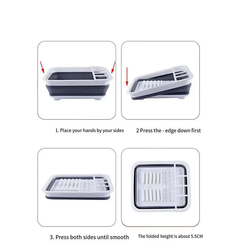 Foldable Dish Rack & Sink for RV Camper & Boat - SS