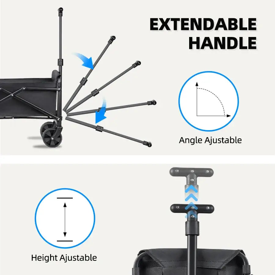 Foldable Portable Camping & Utility Cart – Heavy Duty - SS