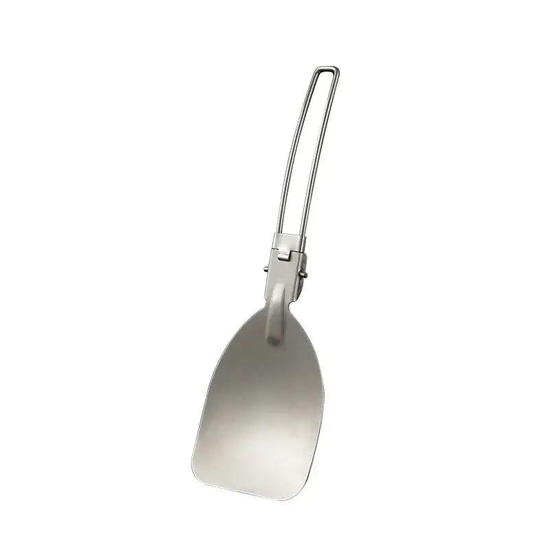 Folding Camping Spatula Stainless Steel Cooking Utensil Outdoor Folding Food Turner Portable Camping Kitchen Tool