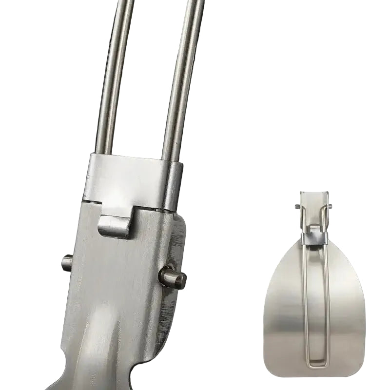 Folding Camping Spatula Stainless Steel Cooking Utensil Outdoor Folding Food Turner Portable Camping Kitchen Tool
