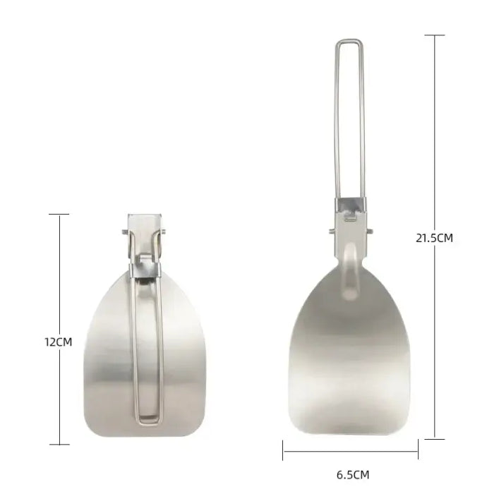 Folding Camping Spatula Stainless Steel Cooking Utensil Outdoor Folding Food Turner Portable Camping Kitchen Tool