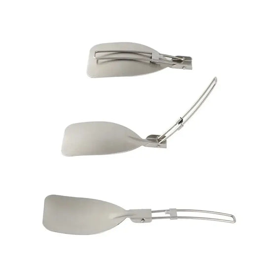 Folding Camping Spatula Stainless Steel Cooking Utensil Outdoor Folding Food Turner Portable Camping Kitchen Tool