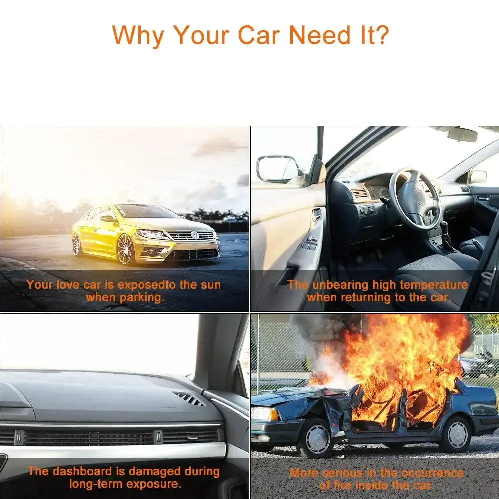 Folding Car Windshield Sunshade Visor - HBC
