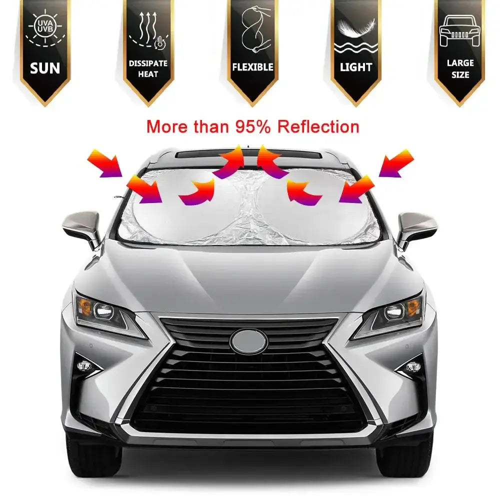 Folding Car Windshield Sunshade Visor - HBC