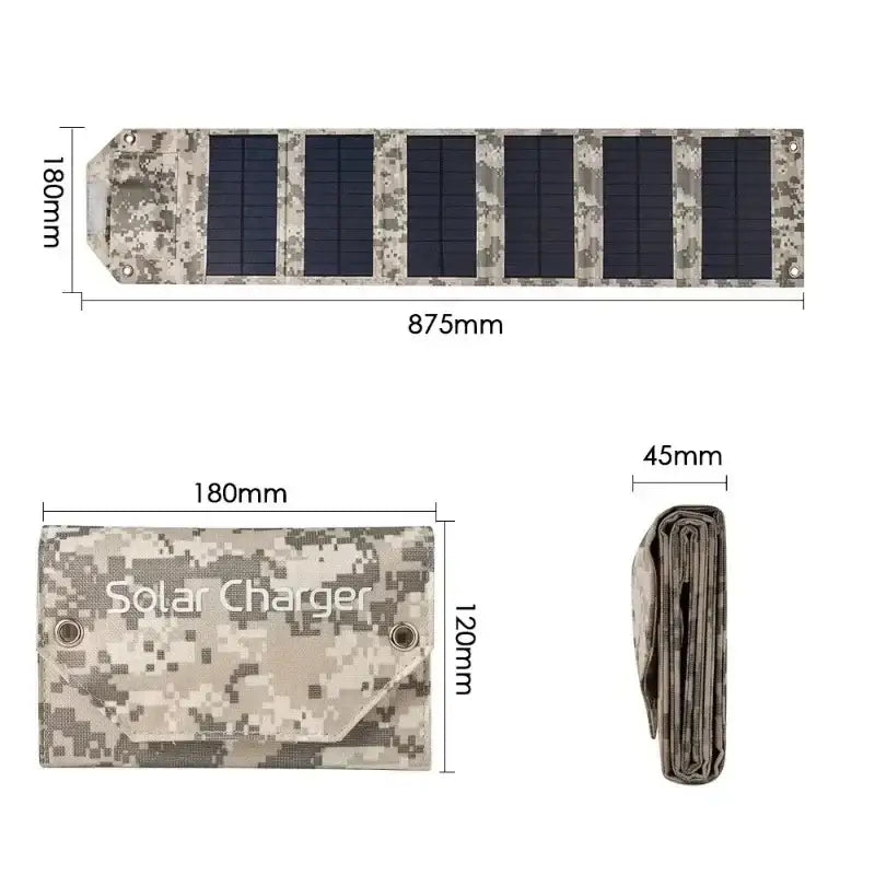Folding Solar Panel Solar Charger USB 5V Solar Charger Portable Solar battery Solar Power Bank for Outdoor Camping