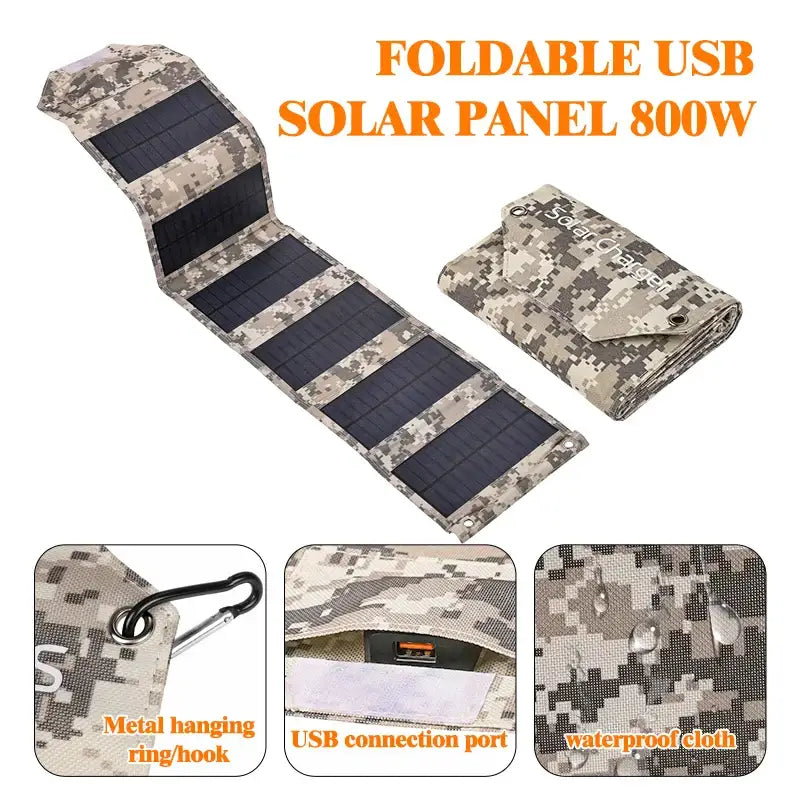 Folding Solar Panel Solar Charger USB 5V Solar Charger Portable Solar battery Solar Power Bank for Outdoor Camping