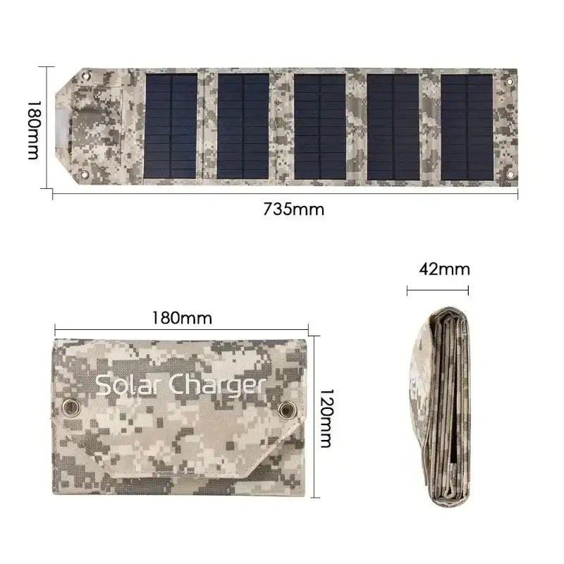 Folding Solar Panel Solar Charger USB 5V Solar Charger Portable Solar battery Solar Power Bank for Outdoor Camping
