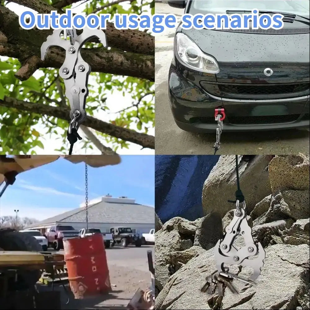 Folding Stainless Steel Grappling Hook – Outdoor Survival Tool - SS