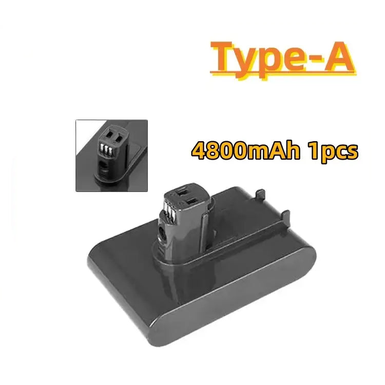 For Dyson V6/v7/V8 A type/B type vacuum cleaner series battery 21.6v + charger Factory direct sales - Type-A 4.8Ah 1pcs