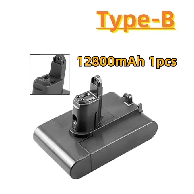 For Dyson V6/v7/V8 A type/B type vacuum cleaner series battery 21.6v + charger Factory direct sales - Type-B 12.8Ah 1pcs