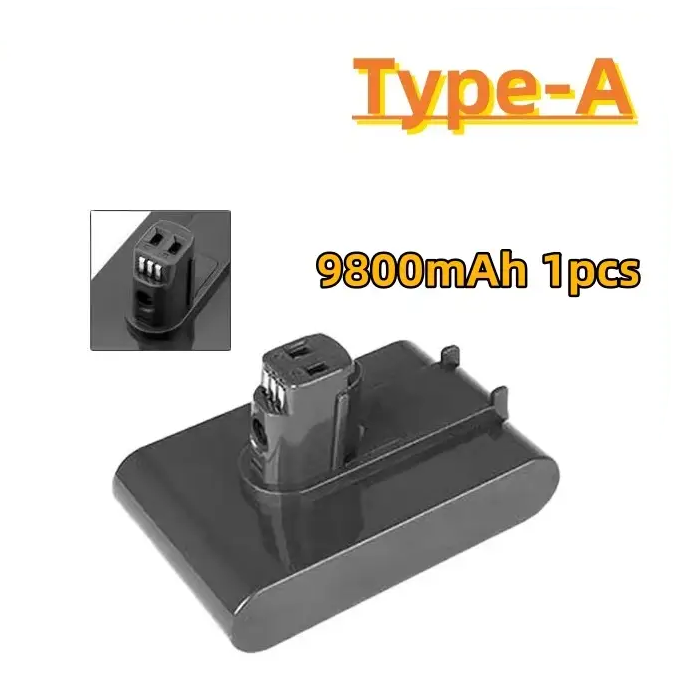 For Dyson V6/v7/V8 A type/B type vacuum cleaner series battery 21.6v + charger Factory direct sales - Type-A 9.8Ah 1pcs