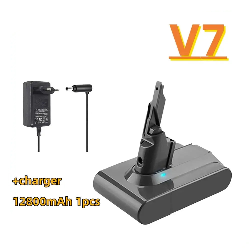 For Dyson V6/v7/V8 A type/B type vacuum cleaner series battery 21.6v + charger Factory direct sales - V7 12.8Ah 1pcs