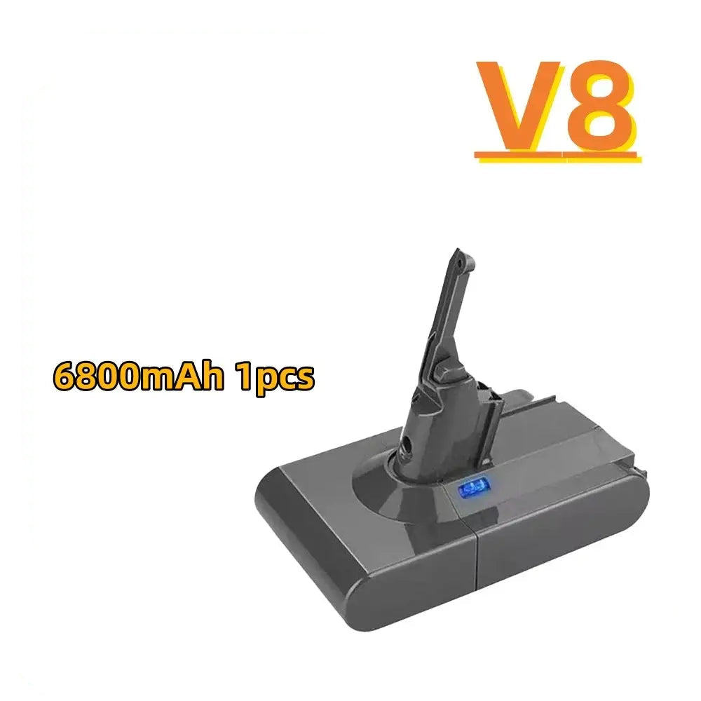 For Dyson V6/v7/V8 A type/B type vacuum cleaner series battery 21.6v + charger Factory direct sales - V8 6.8Ah 1pcs
