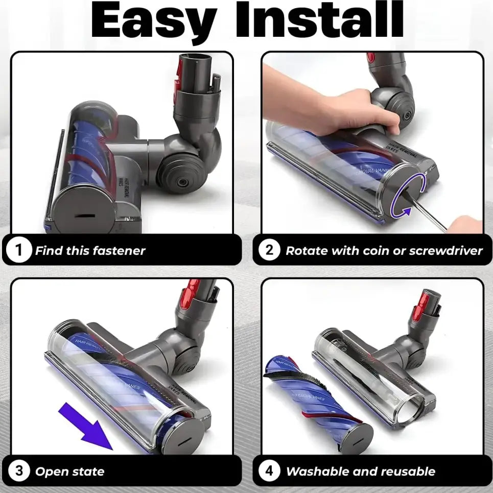 For Dyson V7 V8 V10 V11 V15 Vacuum Cleaner Anti Entangleme Direct Drive Cleaner Head Motorhead Cleaner Head Brush