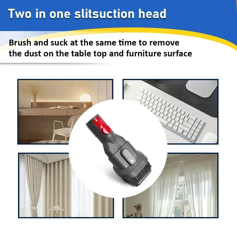 For Dyson V7 V8 V10 V11 V15 Vacuum Cleaner Flat Suction Nozzle Head Extension Tube Suction Head Suit Accessories Spare