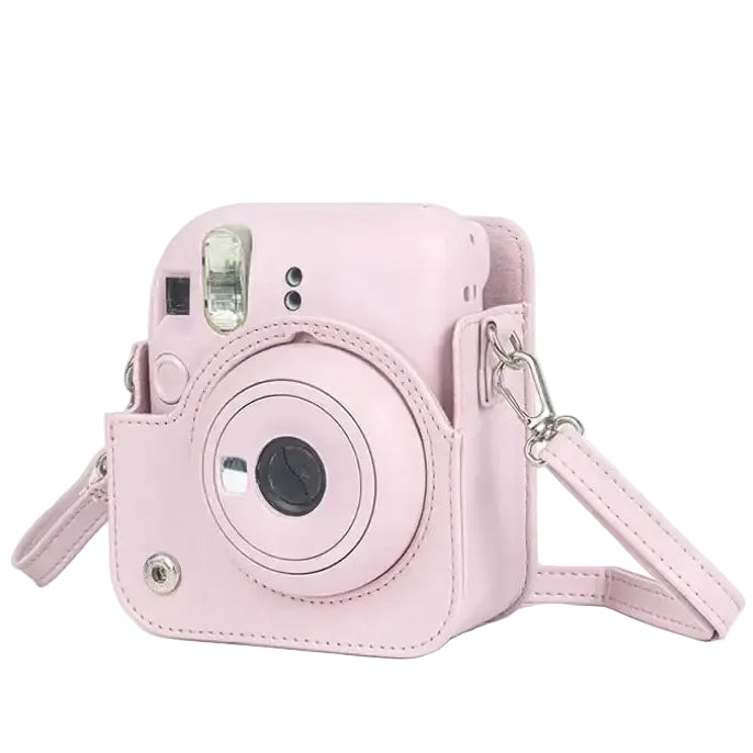 For Instax Mini 12 Camera Case PU Leather Soft Protective Case Trave Bag for Fujifilm Film Camera Bag with Shoulder