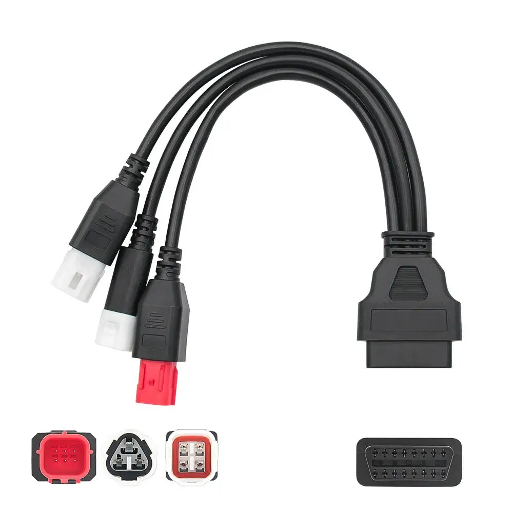 For Yamaha For Honda Car OBD2 Scanner 3-in-1 Universal Motorcycle Cable Code Reader Battery Performance Testing