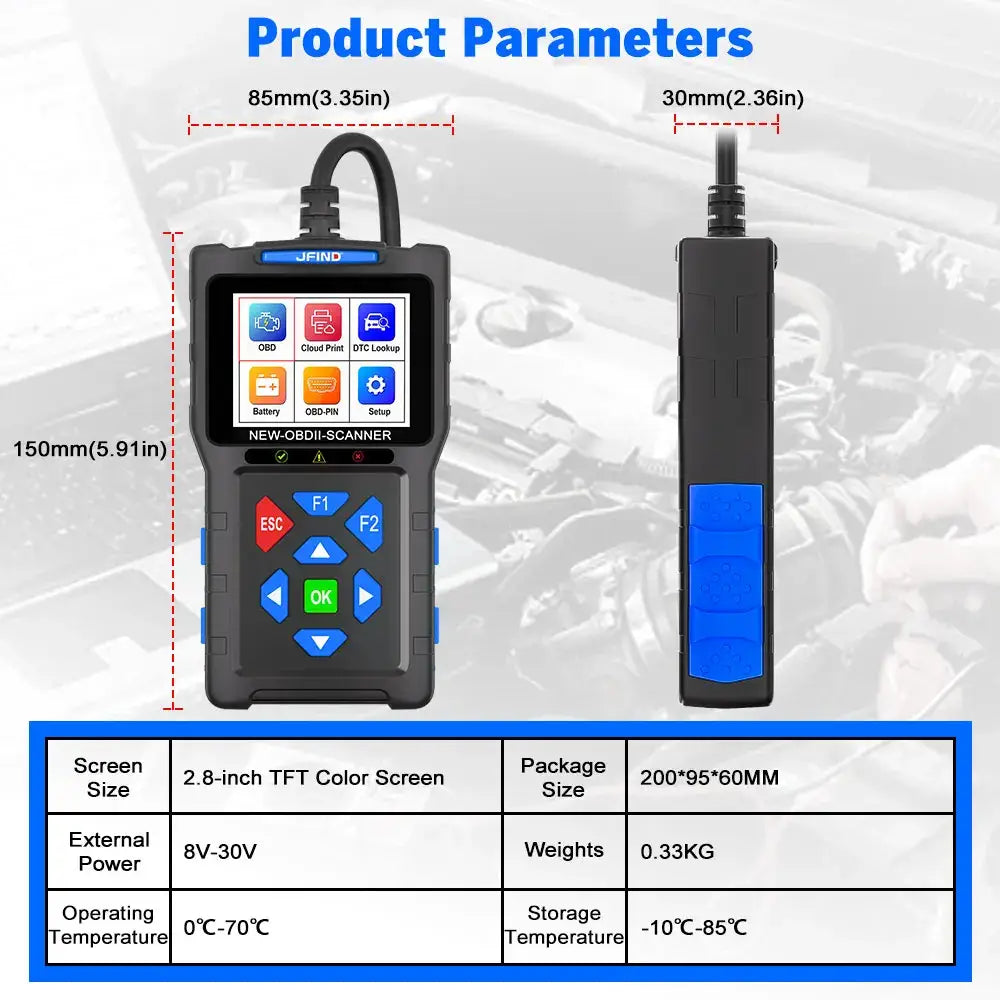 For Yamaha For Honda Car OBD2 Scanner 3-in-1 Universal Motorcycle Cable Code Reader Battery Performance Testing