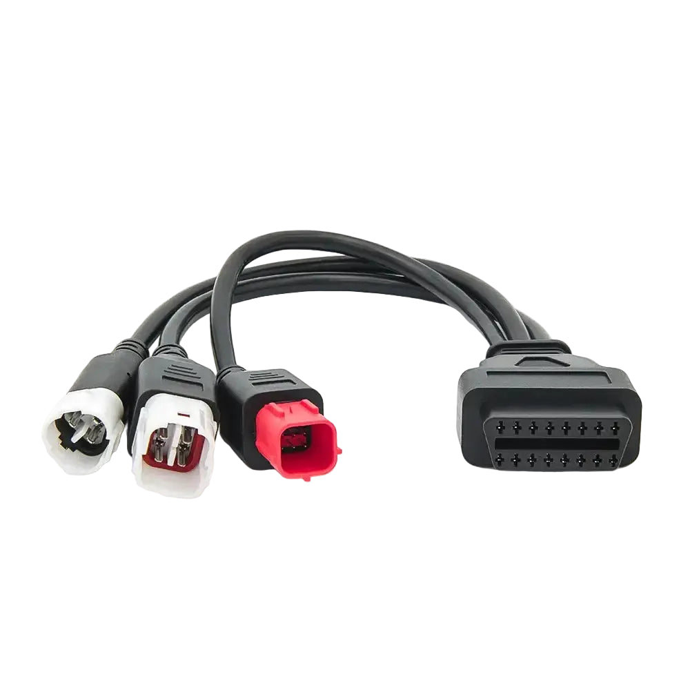 For Yamaha For Honda Car OBD2 Scanner 3-in-1 Universal Motorcycle Cable Code Reader Battery Performance Testing