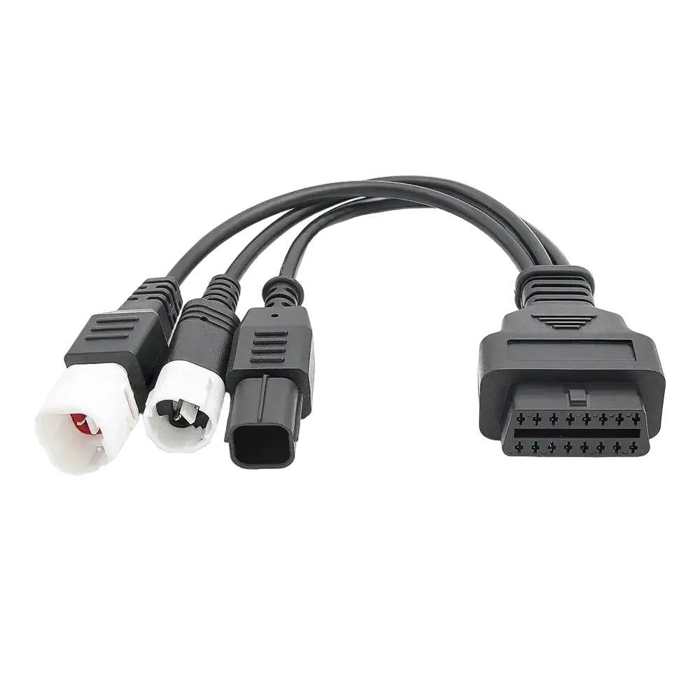 For Yamaha For Honda Car OBD2 Scanner 3-in-1 Universal Motorcycle Cable Code Reader Battery Performance Testing