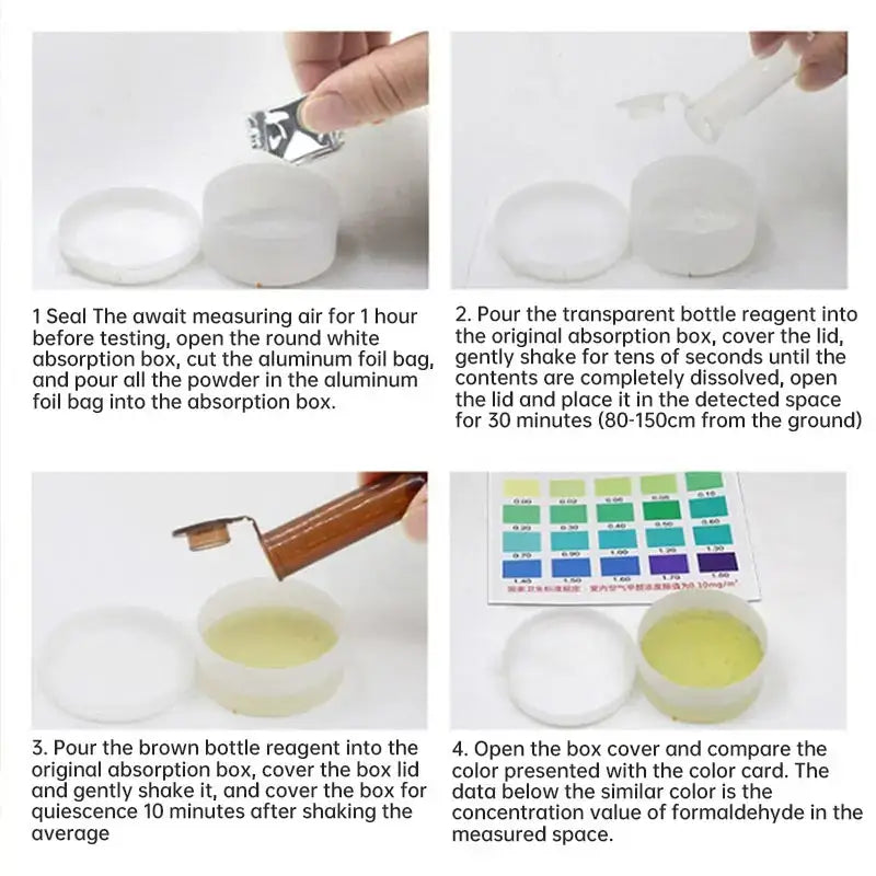 Formaldehyde Test Kit – Indoor Air Quality Detector (3 Kits) - 3 boxes - HBC