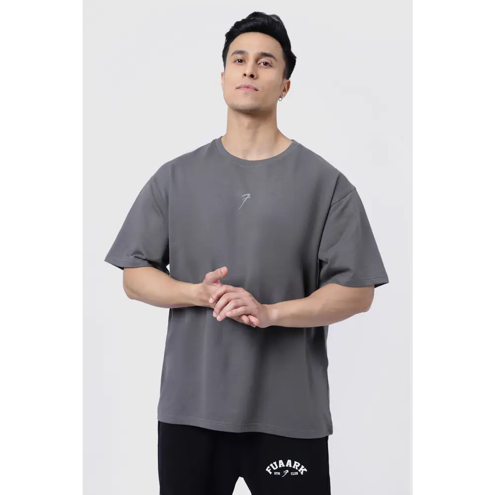 Fortitude Oversized T-shirt Dark Grey - Tshirts