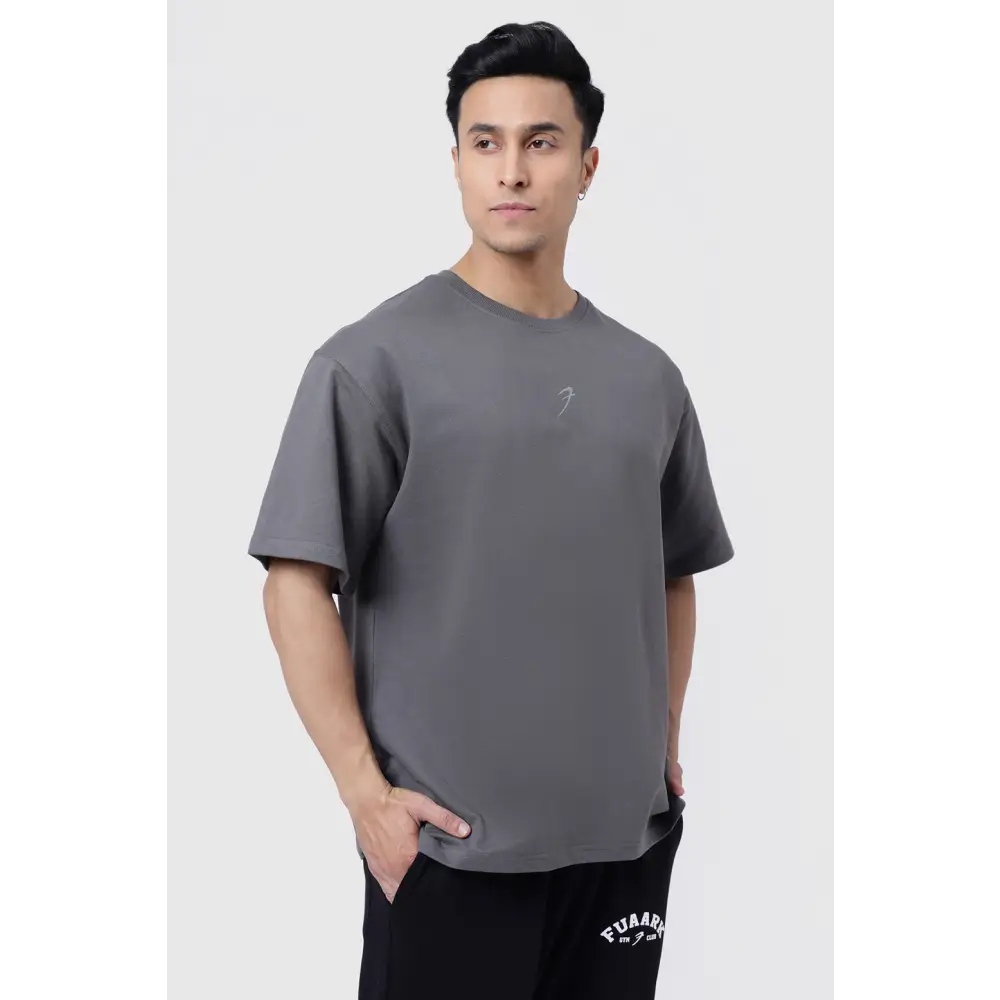 Fortitude Oversized T-shirt Dark Grey - Tshirts