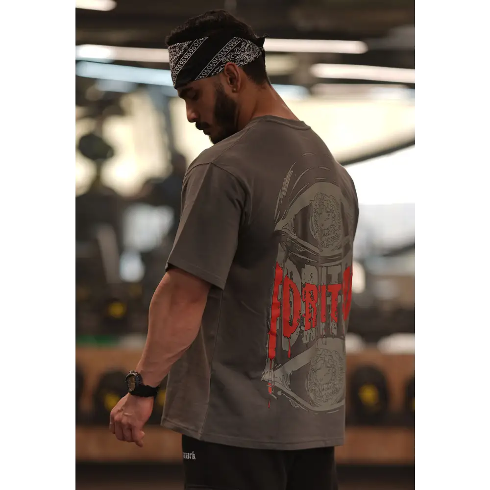 Fortitude Oversized T-shirt Dark Grey - Tshirts