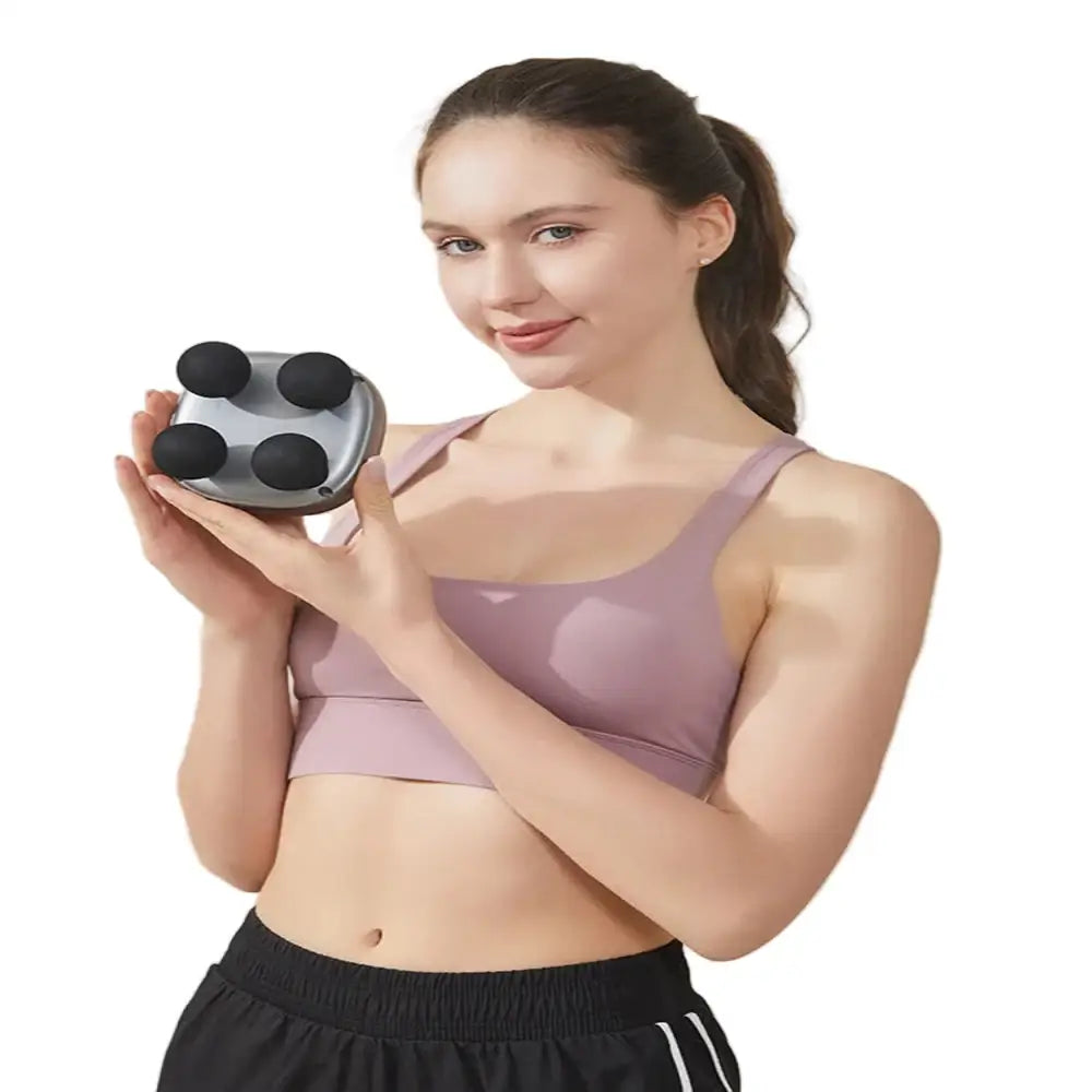 Four-Head Fascia Gun – Mini Electric Household Massager - Black / Type C Charge / Massager - HBC