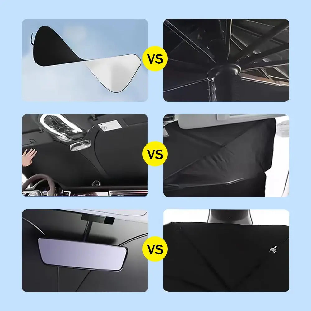 Front Windshield Sunshade Cover - Silver - HBC