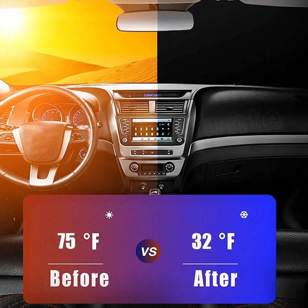 Front Windshield Sunshade Cover - Silver - HBC