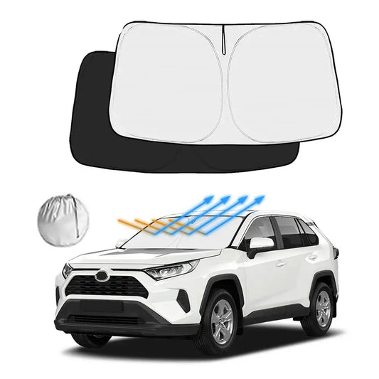 Front Windshield Sunshade Cover - Silver - HBC