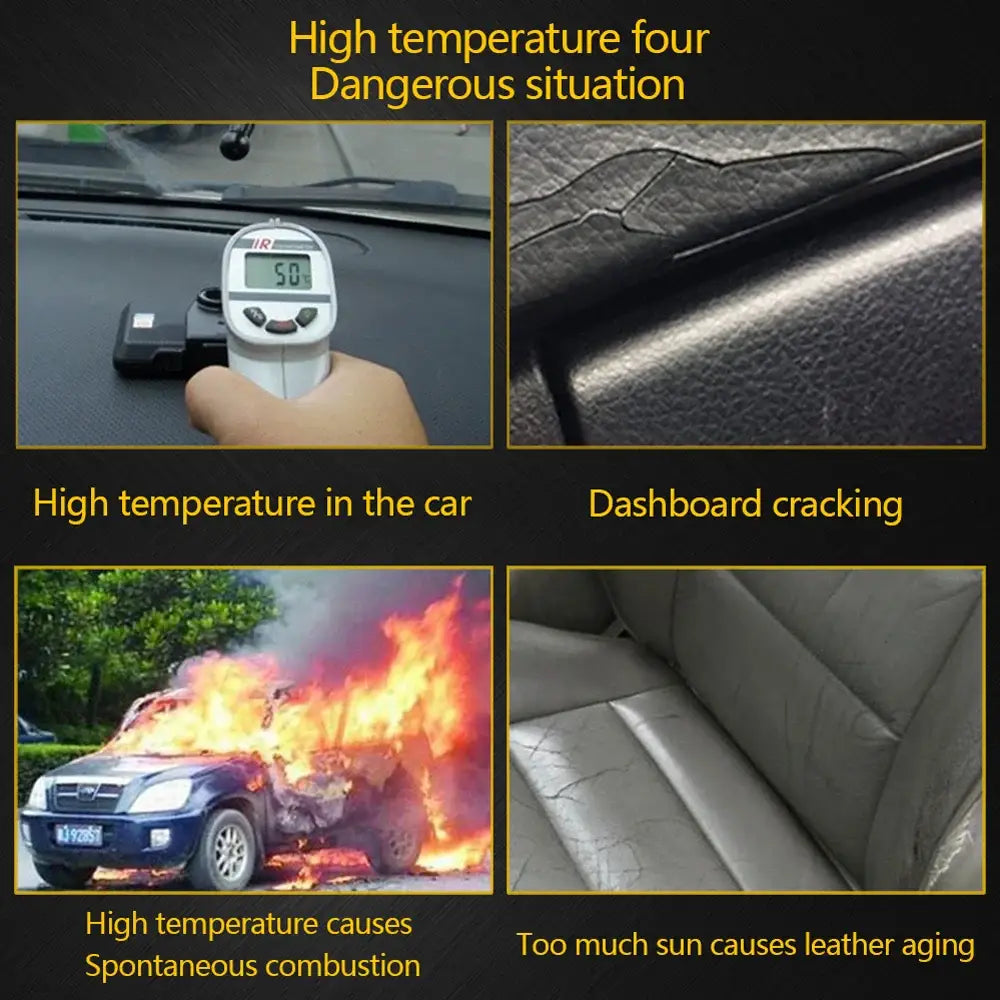 Front Windshield Sunshade Cover - Silver - HBC