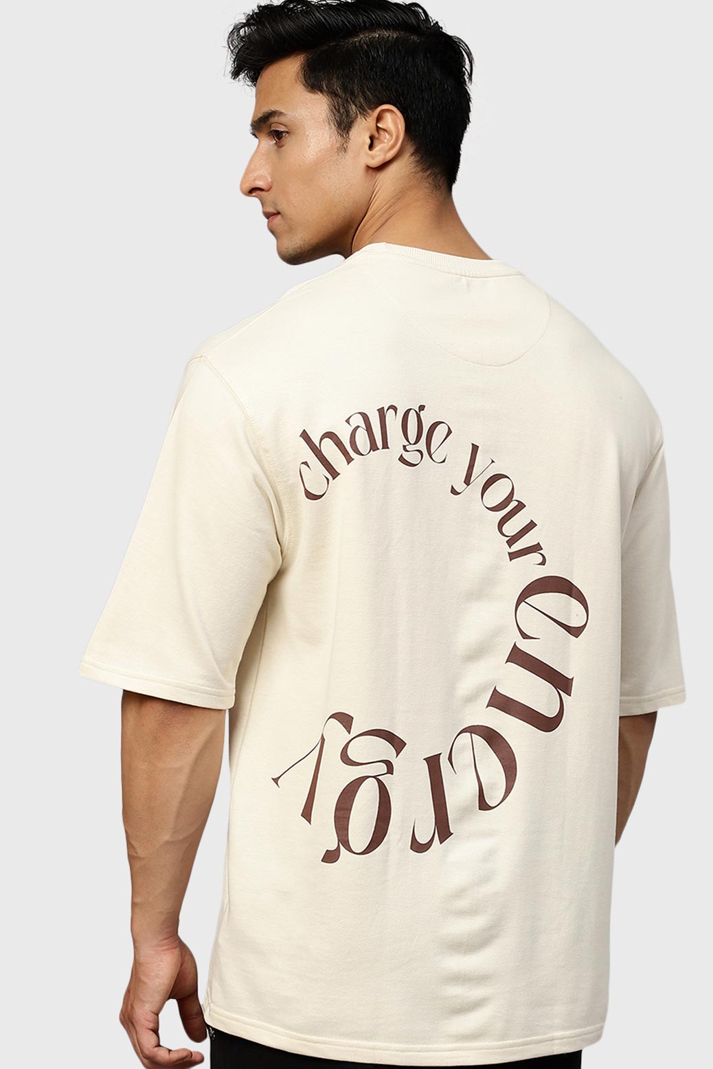 Energy Oversized T-shirt Beige