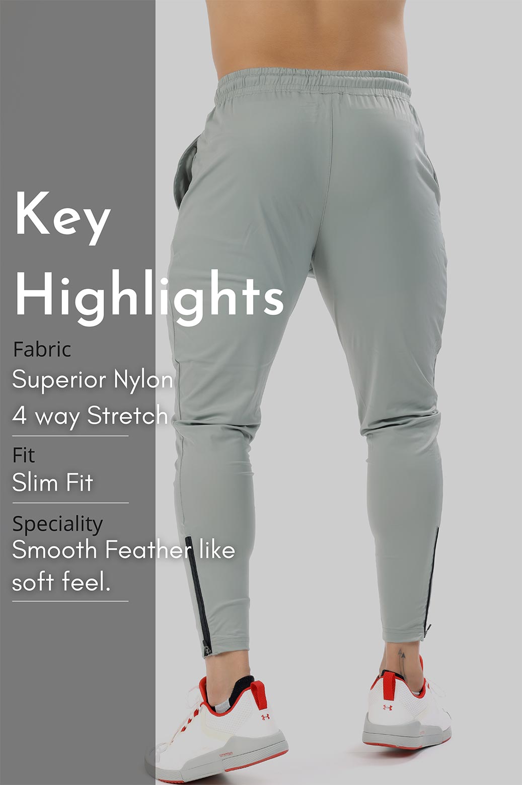 Nylon Supreme Tracks Light Grey