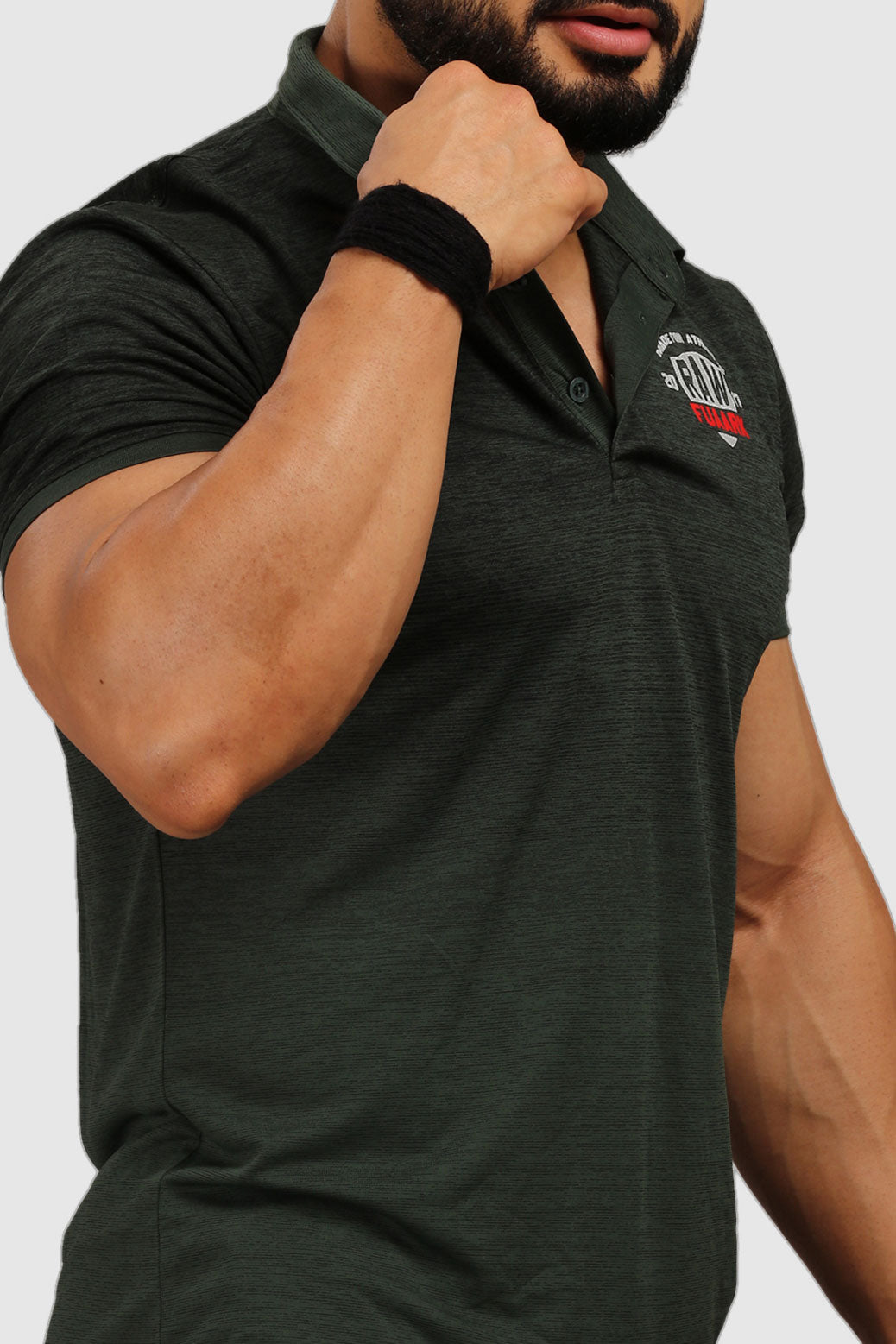 Raw Polo Slim Fit T-shirt Olive