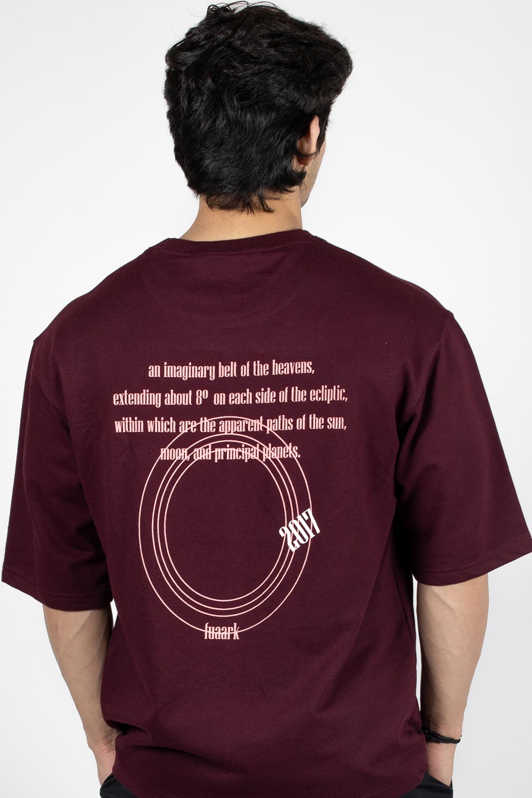 Zodiac Oversized T-shirt Maroon