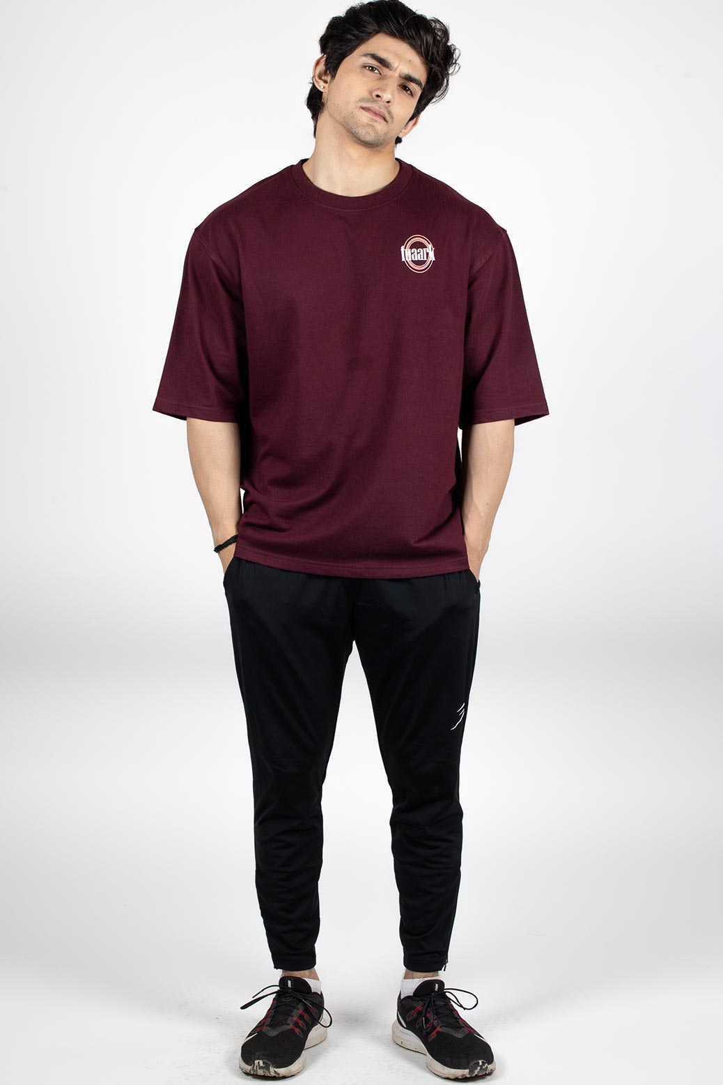Zodiac Oversized T-shirt Maroon