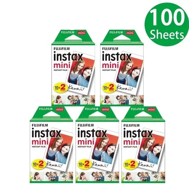 Fujifilm Instax Mini White Edge Instant Film 10-100 Sheets Link Fuji Instant Photo Camera Refill For Mini