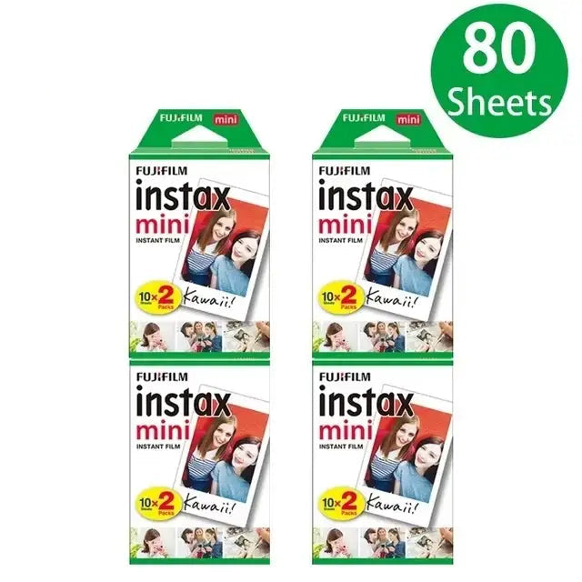 Fujifilm Instax Mini White Edge Instant Film 10-100 Sheets Link Fuji Instant Photo Camera Refill For Mini