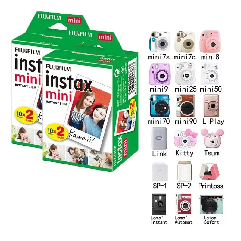 Fujifilm Instax Mini White Edge Instant Film 10-100 Sheets Link Fuji Instant Photo Camera Refill For Mini
