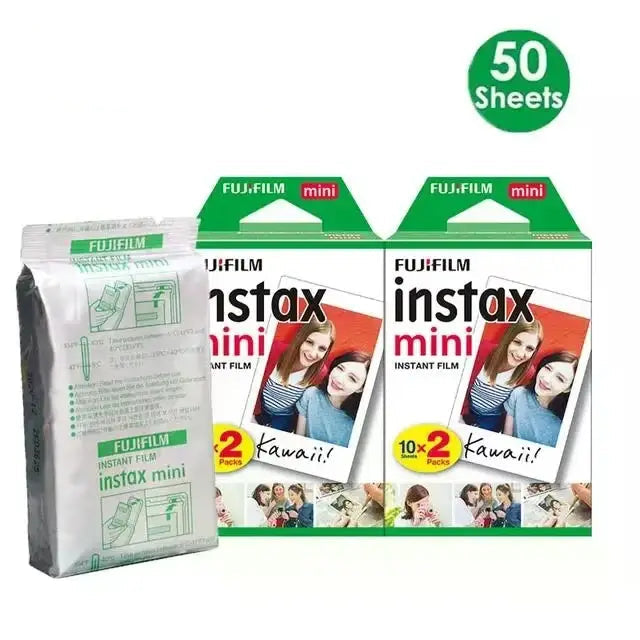 Fujifilm Instax Mini White Edge Instant Film 10-100 Sheets Link Fuji Instant Photo Camera Refill For Mini