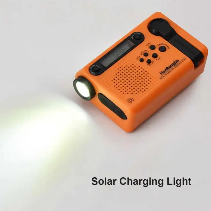 Full Band AM/FM/SW1/SW2 Radio Torch Solar Panel & Hand