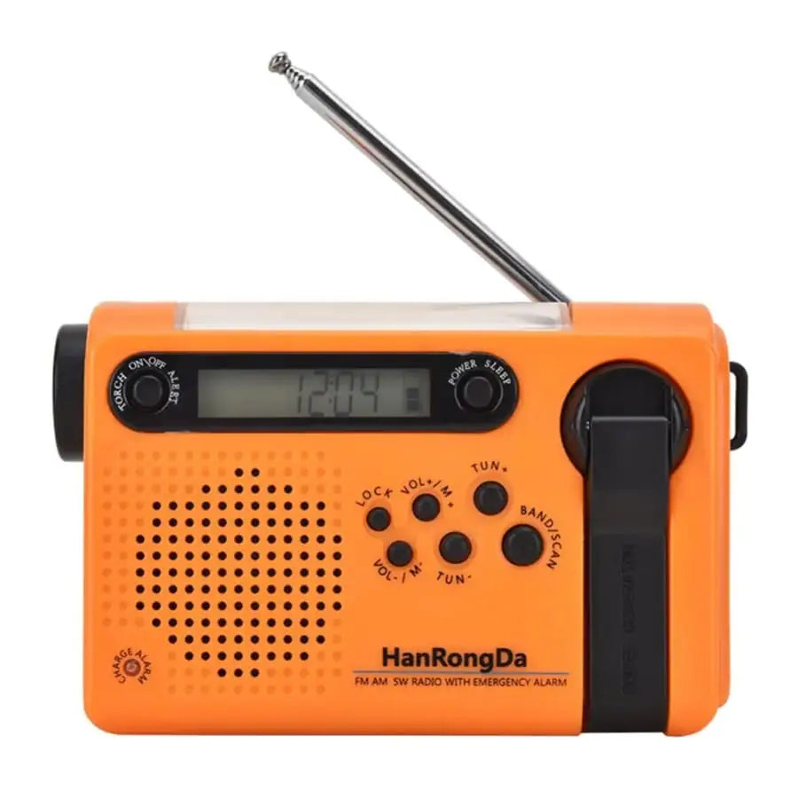 Full Band AM/FM/SW1/SW2 Radio Torch Solar Panel & Hand