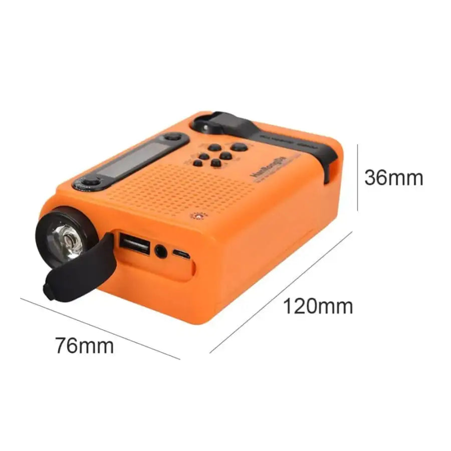 Full Band AM/FM/SW1/SW2 Radio Torch Solar Panel & Hand