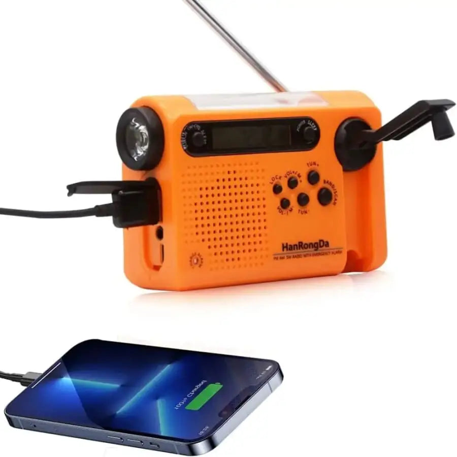 Full Band AM/FM/SW1/SW2 Radio Torch Solar Panel & Hand